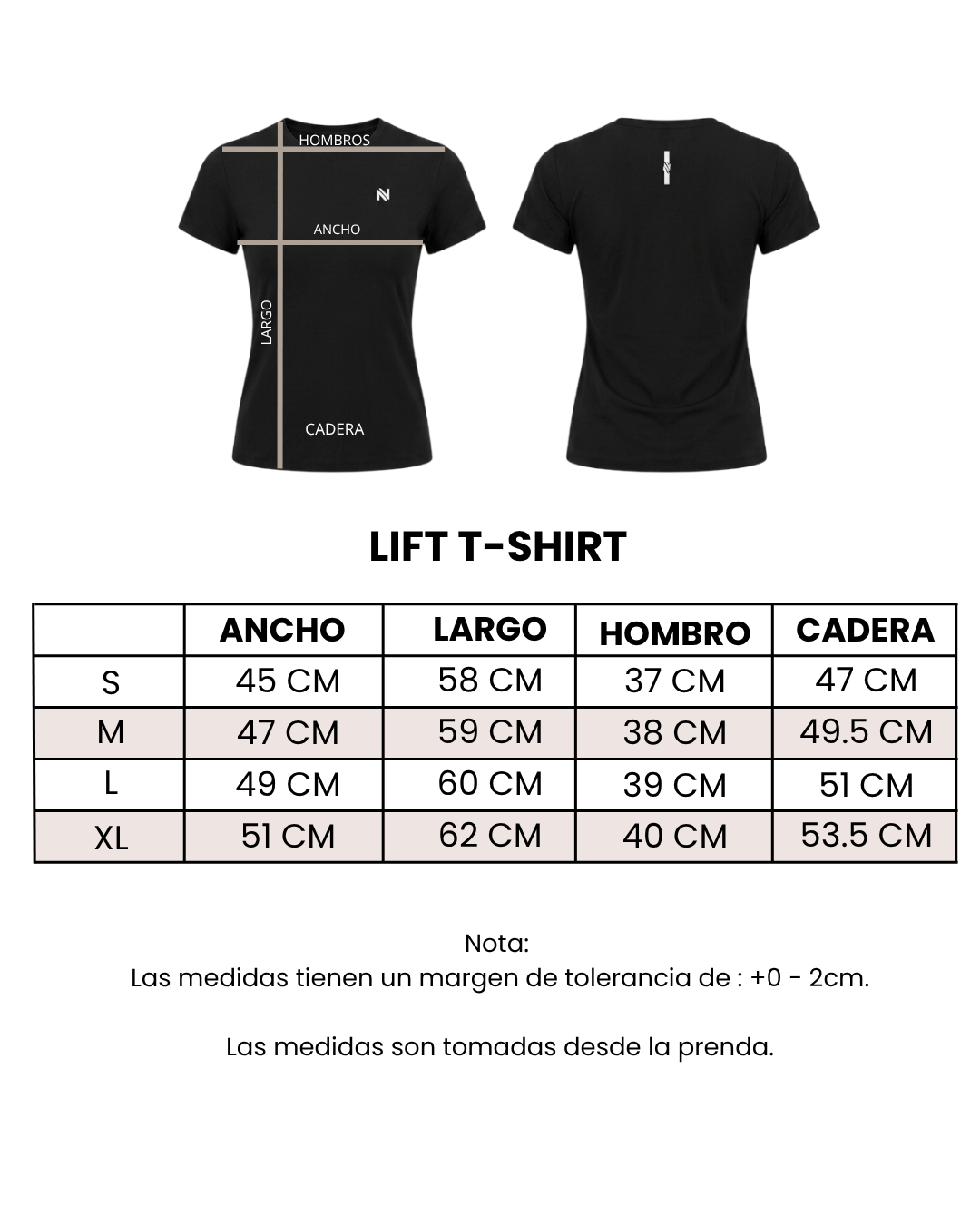 Guía de tallas