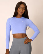 CORE CROPPED LONG SLEEVE SHIRT LILA