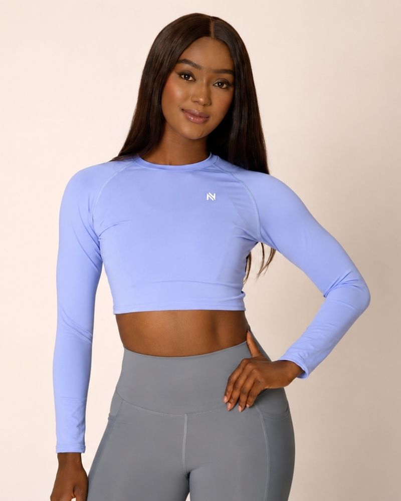 CORE CROPPED LONG SLEEVE SHIRT LILA
